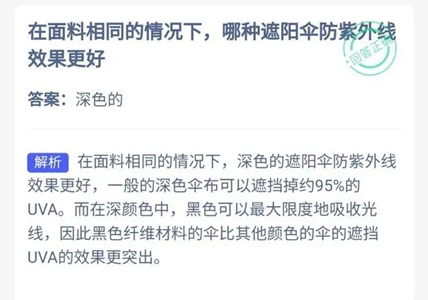 遮阳伞防紫外线蚂蚁庄园