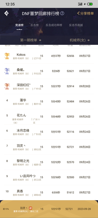 dnf噩梦回廊竞速榜观看位置介绍