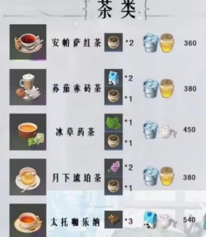 宿命回响茶歇喜好推荐