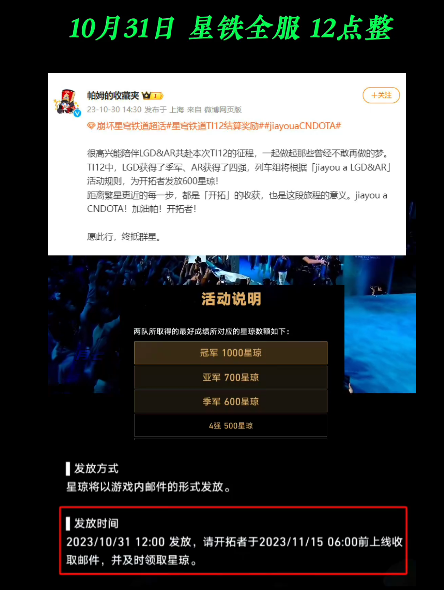 星穹铁道TI12结算奖励介绍