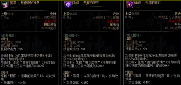 dnf幽暗岛新融合装备大全