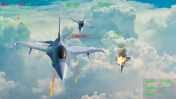 喷气式战机空袭游戏