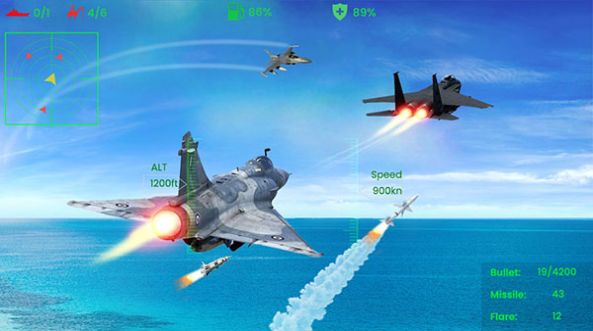 喷气式战机空袭游戏